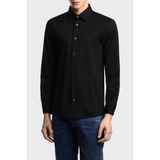 Emporio Armani Pamuk Karışım Slim Fit Logolu Uzun Kollu Gömlek Erkek Gömlek EM004604 AF10017 UC001 - Siyah - 2XL