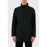 Emporio Armani Pamuk Karışımlı Dik Yaka Regular Fit Trençkot Erkek Trençkot 8N1L81 1nzaz 0999 - Siyah - 58