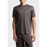 Emporio Armani Pamuk Karışımlı Regular Fit Bisiklet Yaka Logolu T Shirt Erkek T Shirt EM003137 AF10761 U8143 - Antrasit - XL