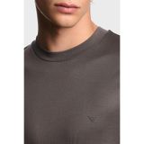 Emporio Armani Pamuk Karışımlı Regular Fit Bisiklet Yaka Logolu T Shirt Erkek T SHİRT EM003137 AF10761 U8143