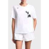 Emporio Armani Pamuk Karışımlı Regular Fit Bisiklet Yaka T Shirt Bayan T SHİRT EW004386 AF24854 U0002