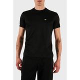 Emporio Armani Pamuk Karışımlı Regular Fit Bisiklet Yaka T Shirt Erkek T Shirt EM001702 AF10017 MC184 - Siyah