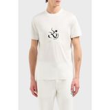 Emporio Armani Pamuk Karışımlı Regular Fit Bisiklet Yaka T Shirt Erkek T Shirt EM001702 AF10017 U0003 - Beyaz - 2XL
