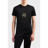 Emporio Armani Pamuk Karışımlı Regular Fit Bisiklet Yaka T Shirt Erkek T Shirt EM001702 AF10017 UC001 - Siyah