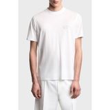 Emporio Armani Pamuk Karışımlı Regular Fit Logolu Bisiklet Yaka T Shirt Erkek T Shirt EM004585 AF10017 U0003 - Beyaz