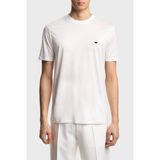Emporio Armani Pamuk Karışımlı Regular Fit Logolu Bisiklet Yaka T Shirt Erkek T Shirt EM004592 AF13747 U0003 - Beyaz - 2XL