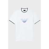 Emporio Armani Pamuk Karışımlı Slim Fit Bisiklet Yaka T Shirt Erkek T Shirt EM005271 AF10017 U0003 - Beyaz - 2XL