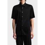 Emporio Armani Pamuk Karışımlı Slim Fit Logolu Kısa Kollu Gömlek Erkek GÖMLEK EM004603 AF10017 UC001