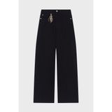 Emporio Armani Pamuk Karışımlı Wide Leg Yüksek Bel Bol Paça Jeans Bayan KOT PANTOLON EW000737 AF21094 MC002