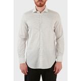 Emporio Armani Pamuklu Desenli Regular Fit Gömlek Erkek Gömlek 3L1C86 1npbz F133 - Beyaz