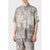 Emporio Armani Pamuklu Ipeksi Oversize Kısa Kollu Gömlek Erkek Gömlek 3D1CG7 1nrdz F617 - Gri