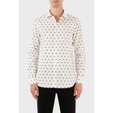 Emporio Armani Pamuklu Logo Desen Baskılı Regular Fit Gömlek Erkek GÖMLEK 6R1C86 1NMVZ F1E7 - XL - Beyaz