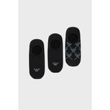 Emporio Armani Pamuklu Logolu 3 Pack Çorap Erkek Çorap EM000548 AF20653 MC061 - L - XL - Siyah