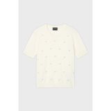 Emporio Armani Pamuklu Regular Fit Bisiklet Yaka Kazak Bayan Kazak EW004398 AF15106 U1058 - Ekru