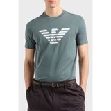 Emporio Armani Pamuklu Regular Fit Bisiklet Yaka Logolu T Shirt Erkek T Shirt 8N1TN5 1jpzz M9061 - Yeşil