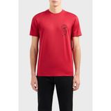 Emporio Armani Pamuklu Regular Fit Bisiklet Yaka T Shirt Erkek T Shirt EM000009 AF10017 M5003 - Kırmızı