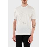 Emporio Armani Pamuklu Regular Fit Bisiklet Yaka T Shirt Erkek T Shirt EM001023 AF13747 M6091 - Beyaz
