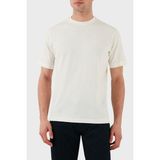 Emporio Armani Pamuklu Regular Fit Bisiklet Yaka T Shirt Erkek T Shirt EM001728 AF14874 F1053 - Ekru - 2XL