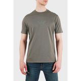 Emporio Armani Pamuklu Regular Fit Logolu Bisiklet Yaka T Shirt Erkek T Shirt EM004583 AF13669 M8360 - Haki - 3XL