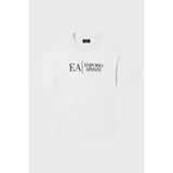 Emporio Armani Pamuklu Regular Fit Logolu Bisiklet Yaka T Shirt Erkek T Shirt EM005551 AF25183 F0038 - Beyaz - XL