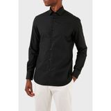Emporio Armani Pamuklu Regular Fit Poplin Gömlek Erkek Gömlek 3D1C86 1K2NZ 0999 - Siyah
