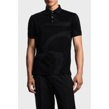 Emporio Armani Pamuklu Regular Fit Tamamı Logolu Düğmeli Polo Yaka T Shirt Erkek Polo Yaka T Shirt EM002971 AF10017 FC242 - Siyah