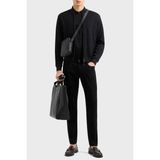 Emporio Armani Pamuklu Regular Fit Yarım Fermuarlı Polo Yaka T Shirt Erkek Polo Yaka T Shirt EM001082 AF10017 UC001 - Siyah