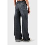 Emporio Armani Pamuklu Relaxed Fit Geniş Paça Vintage Görünümlü Jeans Bayan KOT PANTOLON EW000737 AF17033 M8001