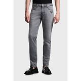 Emporio Armani Pamuklu Slim Fit Düşük Bel Dar Paça Jeans Erkek Kot Pantolon EM000121 AF17860 M8002 - Gri - 34