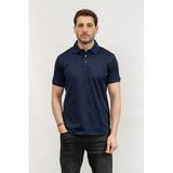 Emporio Armani Polo Yaka T-Shirt Çok Renkli, L, 1021309, LOGO JACQUARD BLU/BLACK, Erkek
