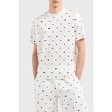 Emporio Armani Regular Fit Bisiklet Yaka Tamamı Logolu T Shirt Erkek T Shirt EM001400 AF10017 F0085 - Beyaz