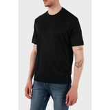 Emporio Armani Regular Fit Bisiklet Yaka Tamamı Logolu T Shirt Erkek T Shirt EM001400 AF10017 FC185 - Siyah - XL