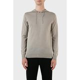 Emporio Armani Regular Fit Kapüşonlu Yün Karışımlı Triko Kazak Erkek Kazak 8N1MUW 1mjwz 0643 - Vizon - S