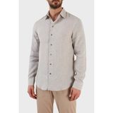 Emporio Armani Regular Fit Uzun Kollu Keten Gömlek Erkek Gömlek D41SM0 D10F9 600 - 2XL - Açık Gri