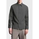 Emporio Armani Relaxed Fit Baskılı Uzun Kollu Gömlek Erkek Gömlek EM004178 AF14214 FB459 - Siyah