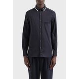Emporio Armani Streç Pamuklu Gömlek Erkek Gömlek 6D1CM1 1K6DZ 0920 - Lacivert