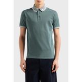 Emporio Armani Streç Pamuklu Regular Fit Düğmeli Polo Yaka Erkek Polo Yaka T Shirt EM000852 AF12955 F9046 - Haki