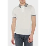 Emporio Armani Streç Pamuklu Regular Fit Düğmeli Polo Yaka T Shirt Erkek Polo Yaka T Shirt EM000852 AF12955 F0067 - Beyaz