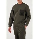 Emporio Armani Streç Pamuklu Regular Fit Tek Cepli Bisiklet Yaka Sweat Erkek SWEAT EM002925 AF10013 U8120