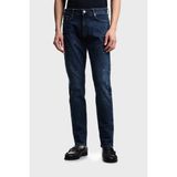 Emporio Armani Streç Pamuklu Slim Fit Düşük Bel Dar Paça Jeans Erkek Kot Pantolon EM000121 AF13252 FB041 - Lacivert - 36