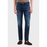 Emporio Armani Streç Pamuklu Slim Fit Düşük Bel Dar Paça Jeans Erkek Kot Pantolon EM000121 AF13281 MB001 - Lacivert - 31
