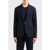 Emporio Armani Streç Regular Fit Apaş Yaka Klasik Ceket Erkek Ceket EM000069 TE13603 UB109 - Lacivert - 54