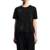 Emporio Armani Taşlı% 100 Pamuk Regular Fit Bisiklet Yaka T Shirt Bayan T SHİRT EW003595 AF12597 UC001