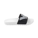 Emporio Armani XVPS04 XN747 D850 Beyaz Siyah Erkek Terlik