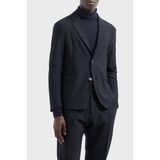 Emporio Armani Yırtmaçlı Slim Fit Mono Yaka Mikro Dokuma Ceket Erkek Ceket EM000142 TE11109 UB109 - 54 - Lacivert