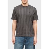 Emporio Armani Yün Karışımlı Kaşmir Örme Detaylı Regular Fit T Shirt Erkek T Shirt EM005546 AF25181 FB099 - Lacivert - Bej - 3XL