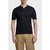 Emporio Armani Yün Karışımlı Regular Fit Polo Yaka Kısa Kollu Kazak Erkek Kazak EM004307 AF24573 UB109 - Lacivert