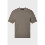Emporio Armani Yünlü Regular Fit Bisiklet Yaka Kısa Kollu Kazak Erkek Kazak EM005303 AF23553 F1040 - Bej