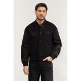 Emporio Armani Yünlü Regular Fit Bomber Mont, 54, Bomber Mont, SİYAH, Erkek