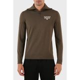 Emporio Armani Yünlü Regular Fit Fermuarlı Dik Yaka Kazak Erkek Kazak 6R1MXF 1mnfz F440 - Haki